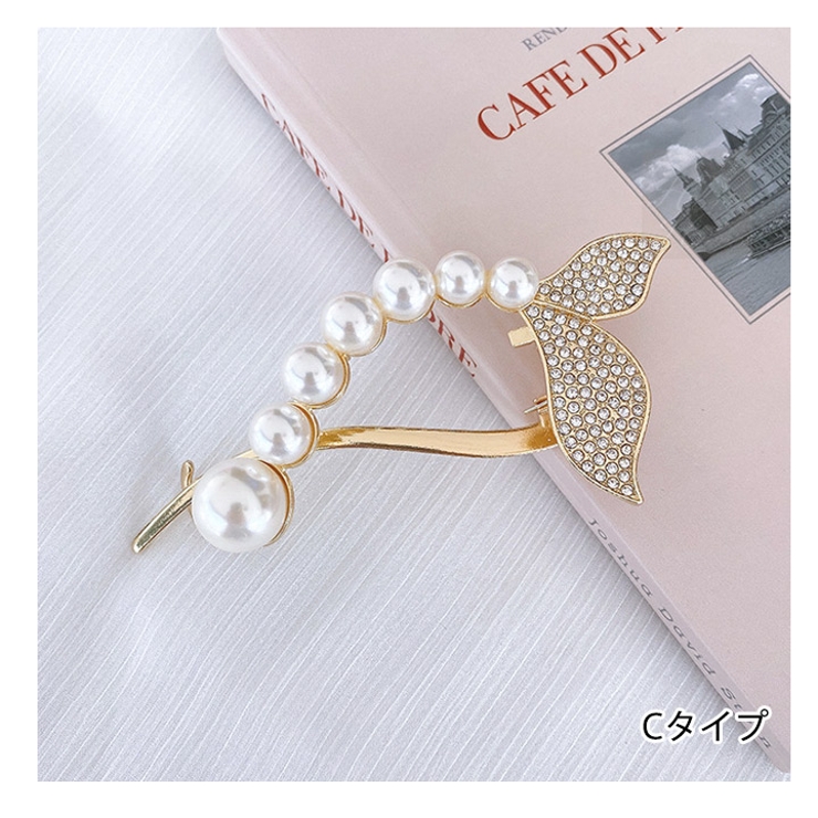 ヘアアクセサリー ヘアクリップ パール[品番：HNAW0002579]｜HANAHANA