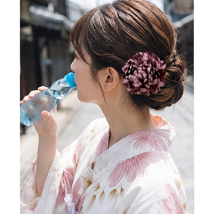 浴衣を華やかに。マム風フラワーコサージュ 浴衣 髪飾り | HAPPY急便 by VERITA.JP | 詳細画像4 
