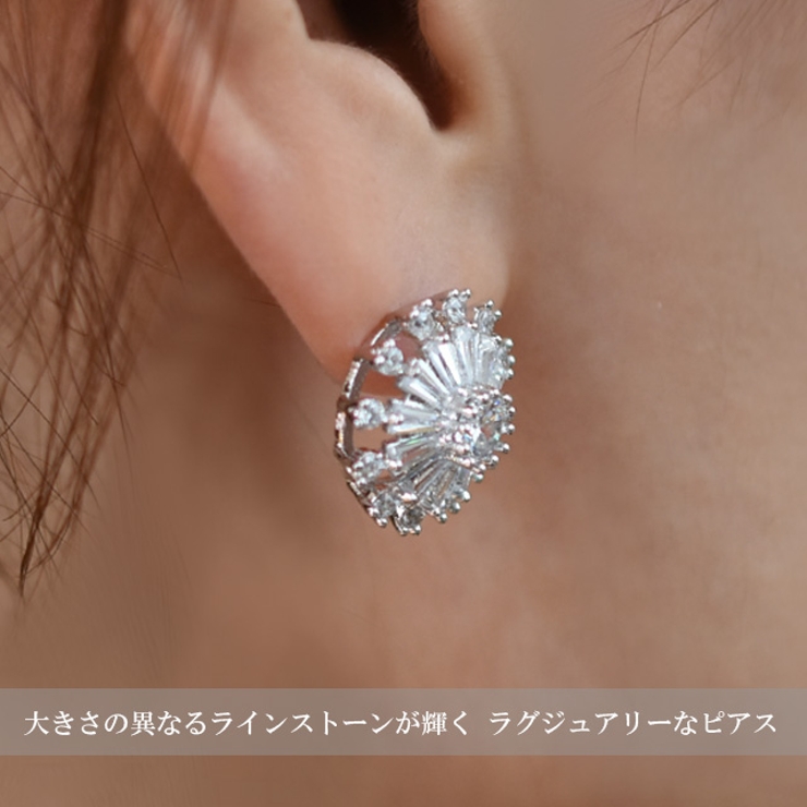 ピアス シルバー Silver925 花モチーフ 花柄 花 大ぶりピアス レデ 