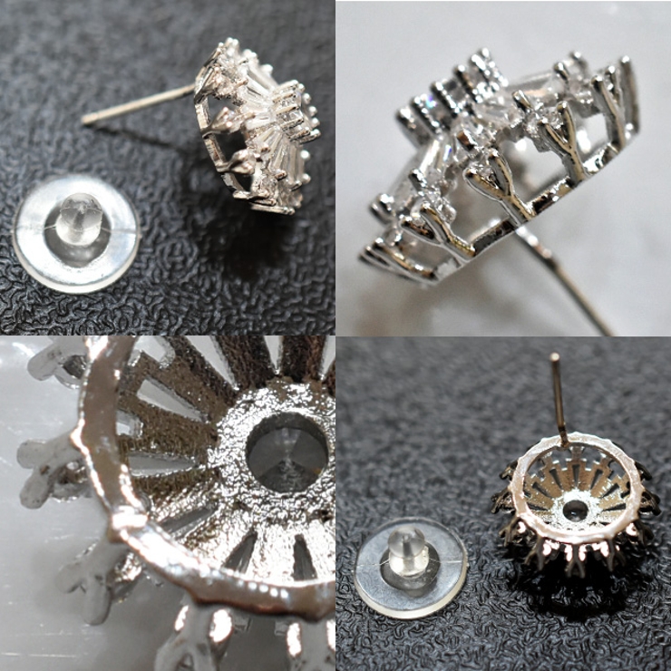ピアス シルバー Silver925 花モチーフ 花柄 花 大ぶりピアス レデ