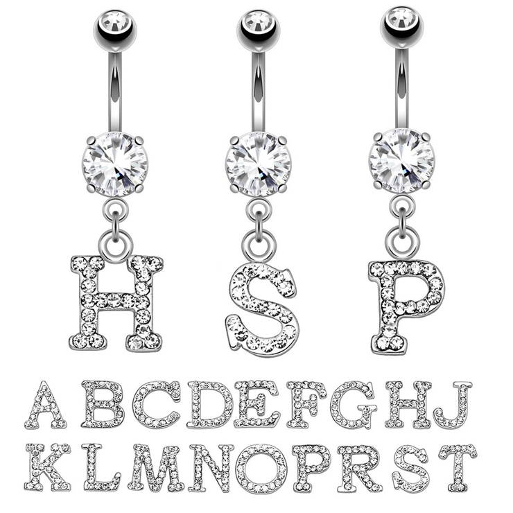 イニシャル バナナバーベル | ピアス専門店HOMESLICEPRODUCTIONS | 詳細画像1 