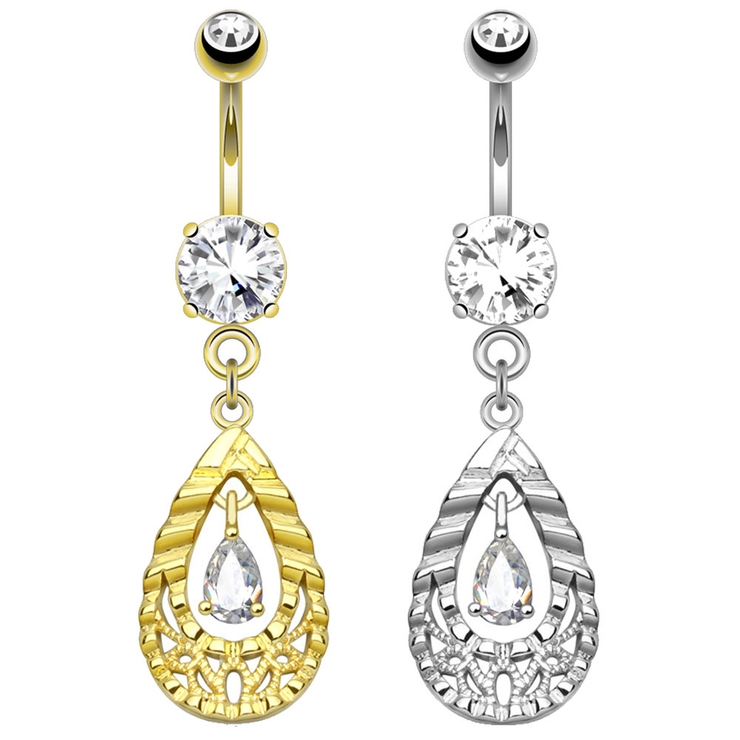 14G ティアドロップ センタージュエル | ピアス専門店HOMESLICEPRODUCTIONS | 詳細画像1 