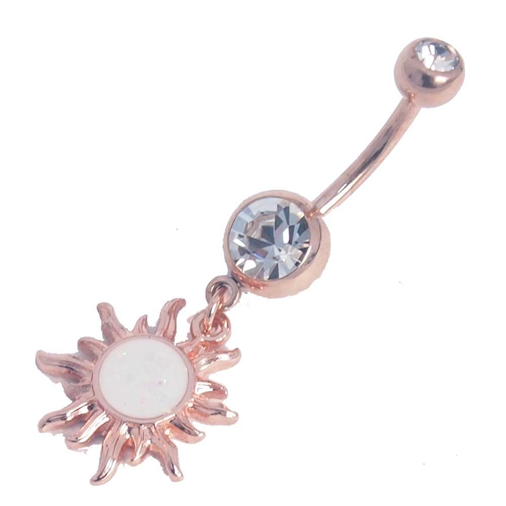 オパールグリッター×PG | トライバルサンダングル イルミネーションストーン＆オパールグリッター バナナバー… | ピアス専門店HOMESLICEPRODUCTIONS