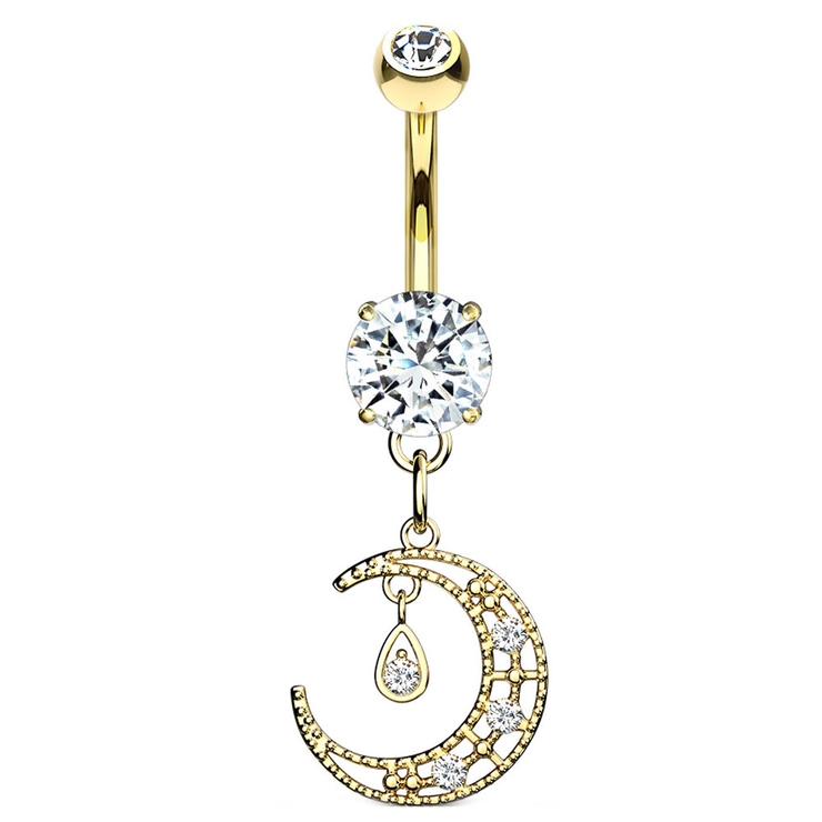 ゴールド | ヘソピアス 14G CZパヴェ | ピアス専門店HOMESLICEPRODUCTIONS