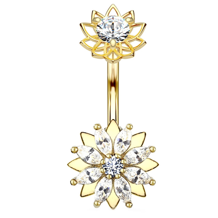 ゴールド | ヘソピアス 14G CZ | ピアス専門店HOMESLICEPRODUCTIONS