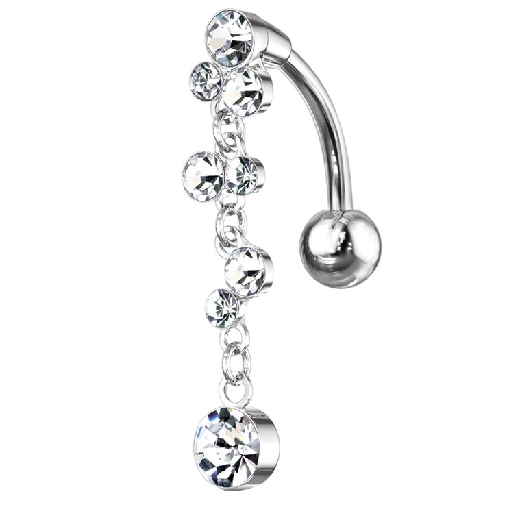ダイヤモンドクリア | ヘソピアス カスケードジュエル トップダウン | ピアス専門店HOMESLICEPRODUCTIONS