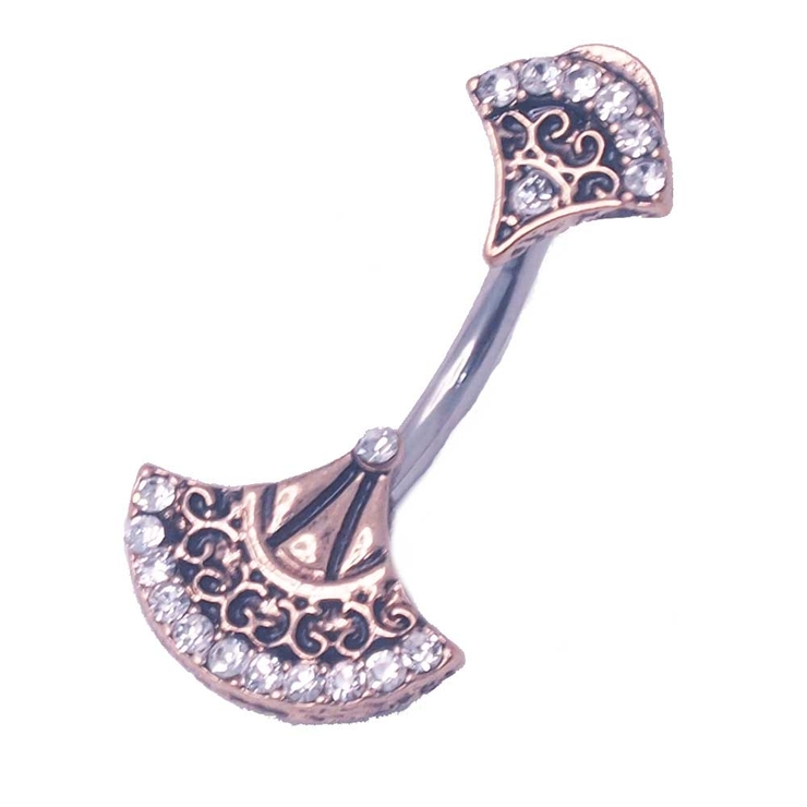 ゴールド | ヘソピアス 14G ダブルジュエル | ピアス専門店HOMESLICEPRODUCTIONS