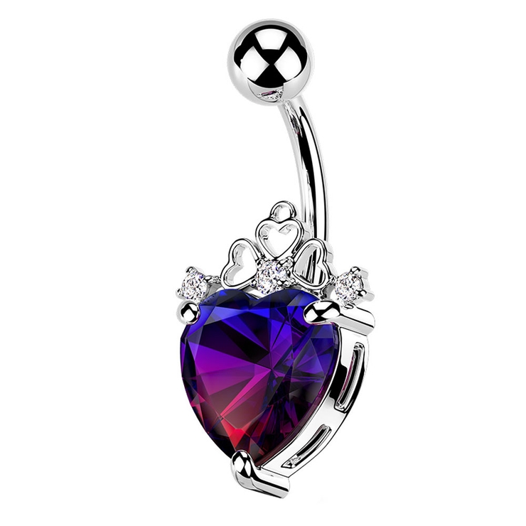 シルバー | ヘソピアス 14G ハートフィリグリー | ピアス専門店HOMESLICEPRODUCTIONS