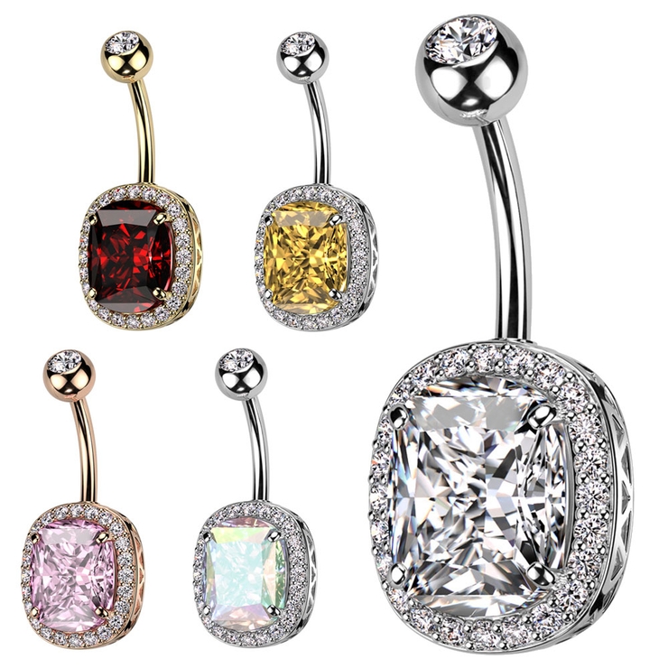 ヘソピアス 14G オーバル | ピアス専門店HOMESLICEPRODUCTIONS | 詳細画像1 