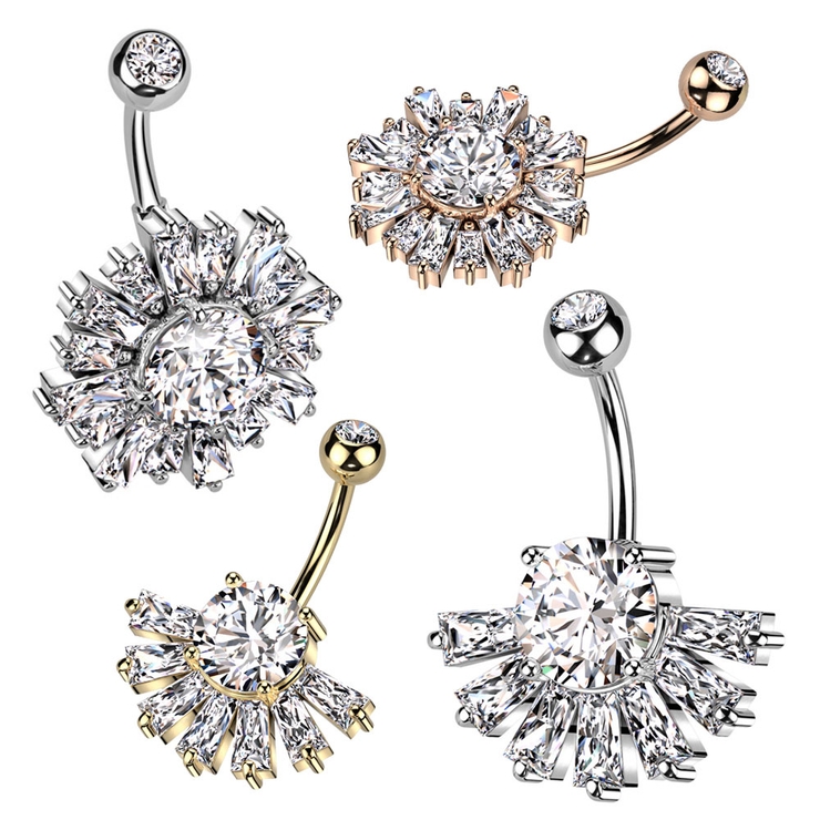 ヘソピアス 14G フラワー | ピアス専門店HOMESLICEPRODUCTIONS | 詳細画像1 