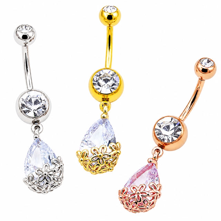ヘソピアス 14G フローラル | ピアス専門店HOMESLICEPRODUCTIONS | 詳細画像6 