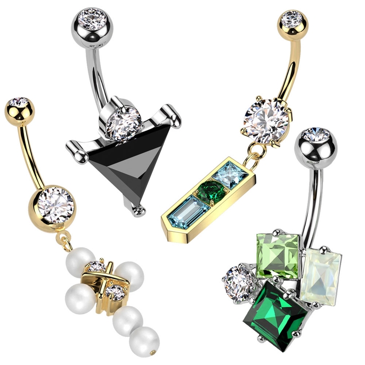 ヘソピアス 14G ジュエル | ピアス専門店HOMESLICEPRODUCTIONS | 詳細画像1 