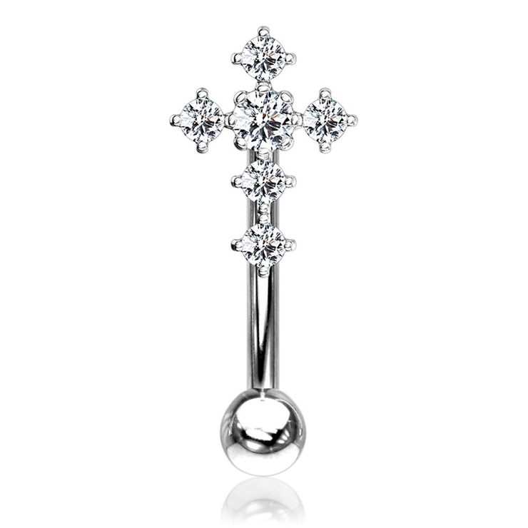 シルバー | アイブロウ 16G ジュエル | ピアス専門店HOMESLICEPRODUCTIONS