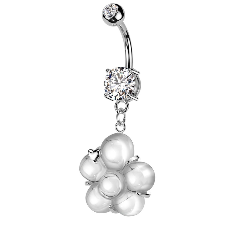 クリア | ヘソピアス 14G バナナバーベル | ピアス専門店HOMESLICEPRODUCTIONS