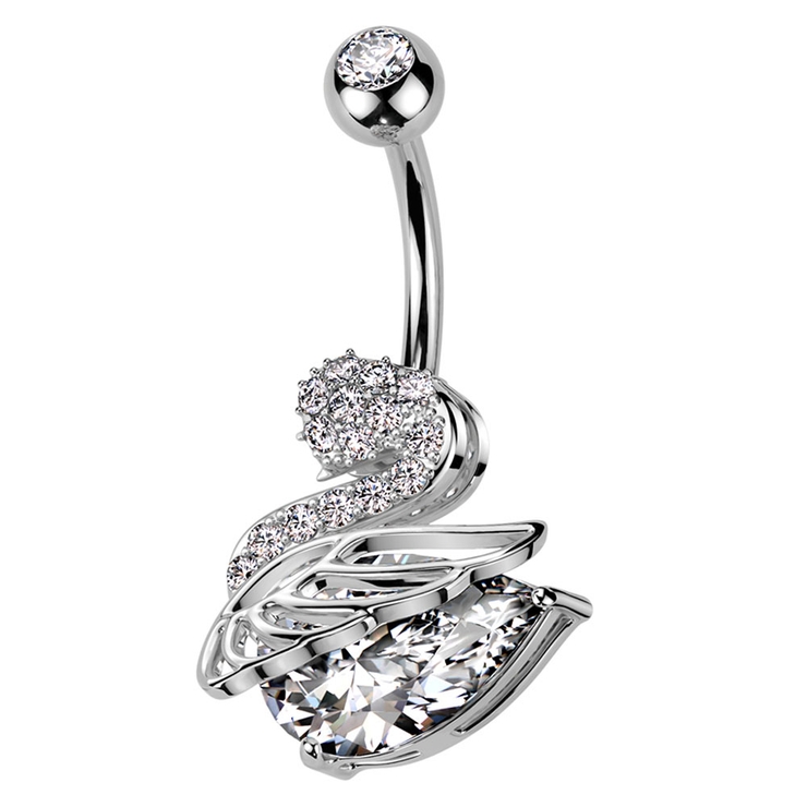 シルバー | ヘソピアス 14G バナナバーベル | ピアス専門店HOMESLICEPRODUCTIONS