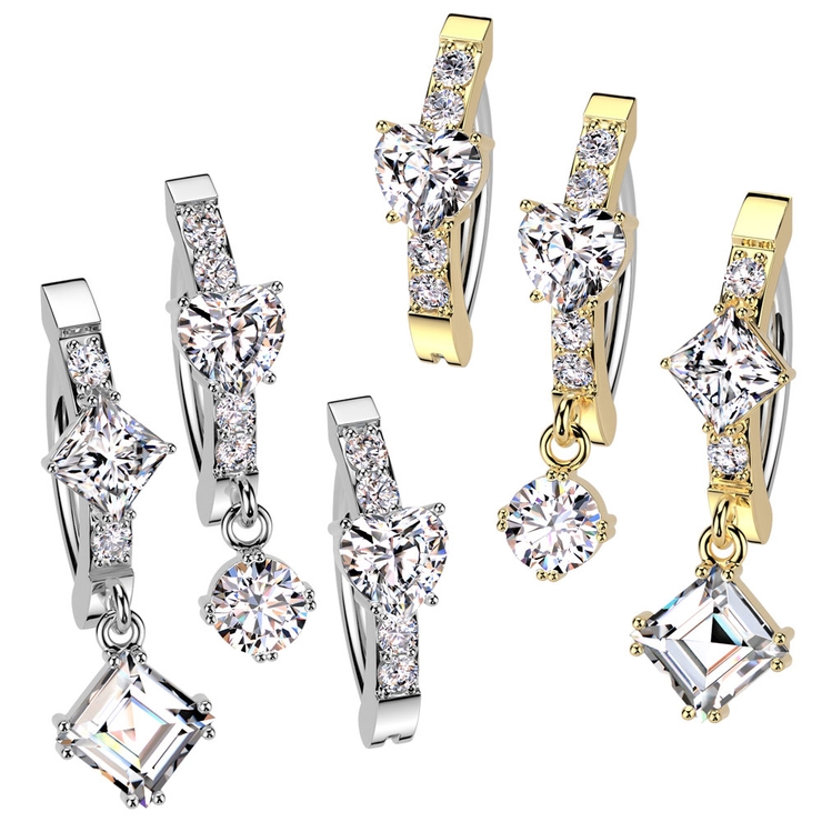 ヘソピアス 14G バナナバーベル | ピアス専門店HOMESLICEPRODUCTIONS | 詳細画像1 