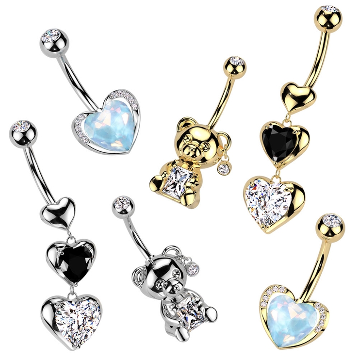 ヘソピアス 14G バナナバーベル | ピアス専門店HOMESLICEPRODUCTIONS | 詳細画像1 