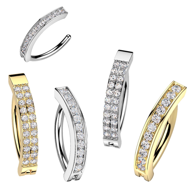 ヘソピアス 14G パヴェジュエル | ピアス専門店HOMESLICEPRODUCTIONS | 詳細画像1