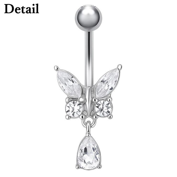 ヘソピアス 14G バタフライ | ピアス専門店HOMESLICEPRODUCTIONS | 詳細画像3 