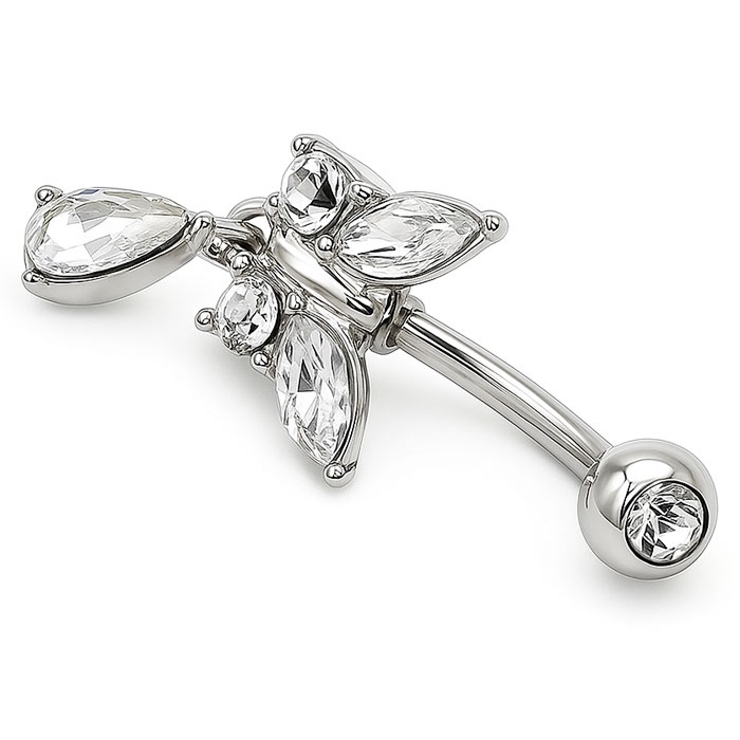 ヘソピアス 14G バタフライ | ピアス専門店HOMESLICEPRODUCTIONS | 詳細画像5 