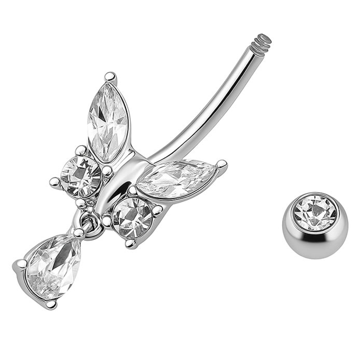 ヘソピアス 14G バタフライ | ピアス専門店HOMESLICEPRODUCTIONS | 詳細画像6 