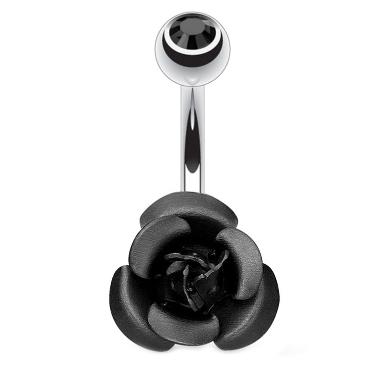 ブラック | ローズ バナナバーベル | ピアス専門店HOMESLICEPRODUCTIONS
