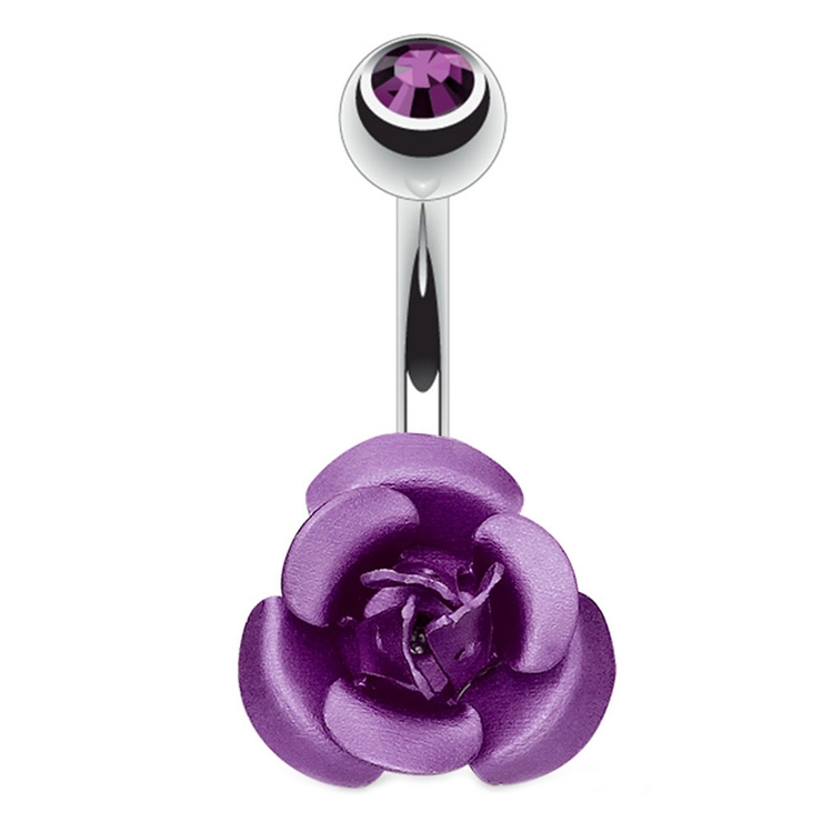 パープル | ローズ バナナバーベル | ピアス専門店HOMESLICEPRODUCTIONS