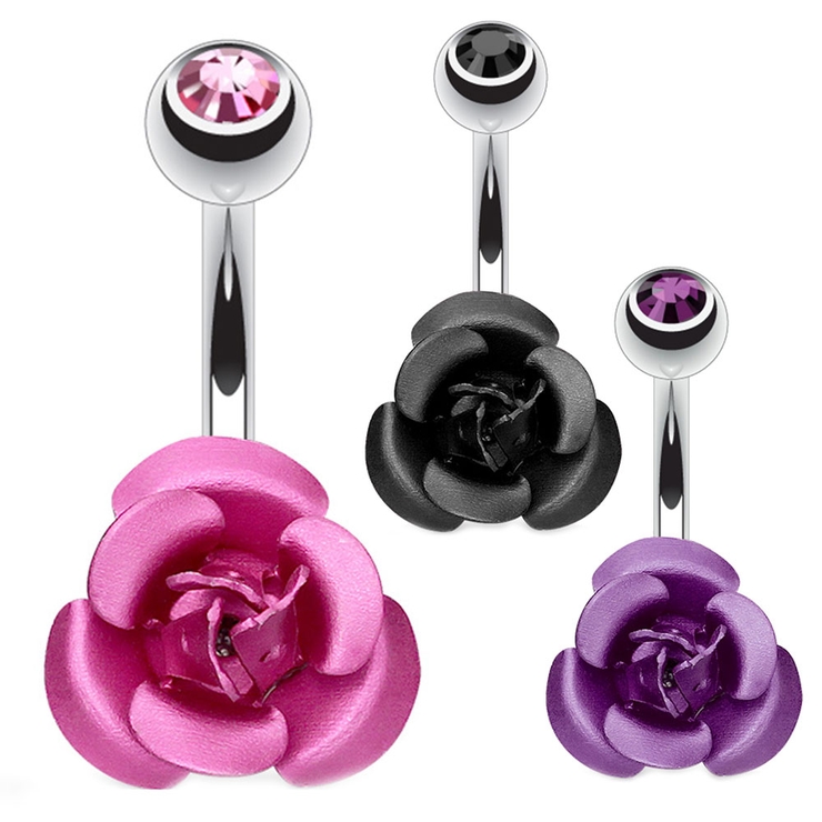 ローズ バナナバーベル | ピアス専門店HOMESLICEPRODUCTIONS | 詳細画像1 