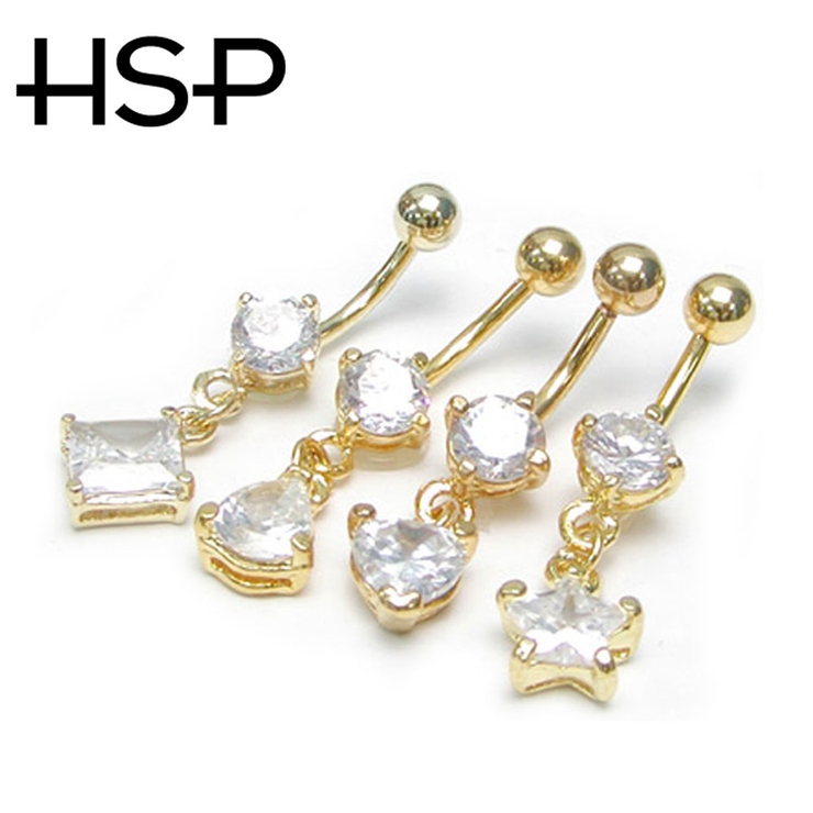 ヘソピアス ゴールドジュエル バナナバーベル【ボディピアス | ピアス専門店HOMESLICEPRODUCTIONS | 詳細画像2 