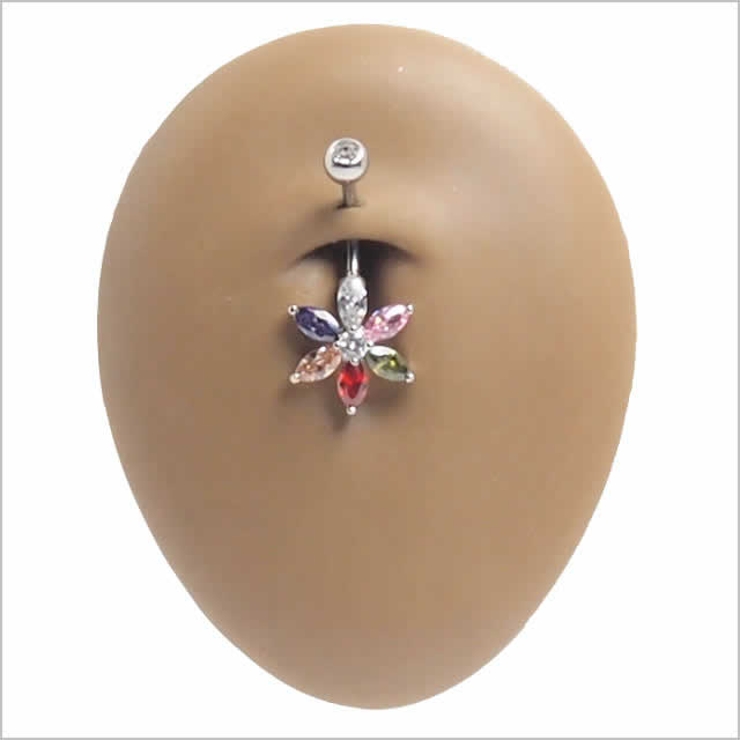 14G ジュエルフラワー バナナバーベル【 | ピアス専門店HOMESLICEPRODUCTIONS | 詳細画像4 