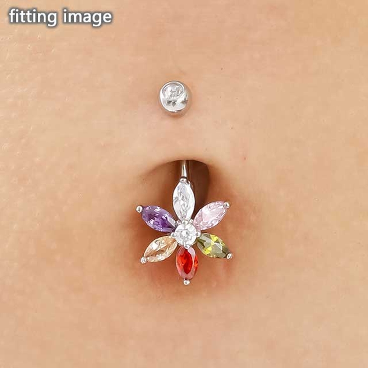 14G ジュエルフラワー バナナバーベル【 | ピアス専門店HOMESLICEPRODUCTIONS | 詳細画像13 