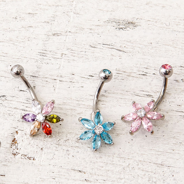 14G ジュエルフラワー バナナバーベル【 | ピアス専門店HOMESLICEPRODUCTIONS | 詳細画像10 