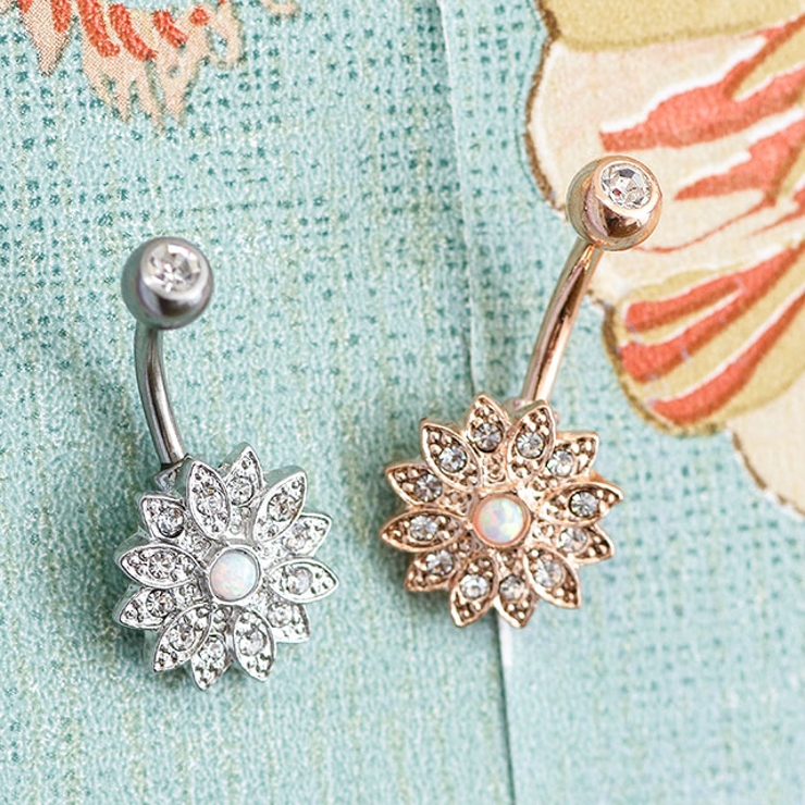 14G センターオパールフラワー バナナバーベル【 | ピアス専門店HOMESLICEPRODUCTIONS | 詳細画像12 