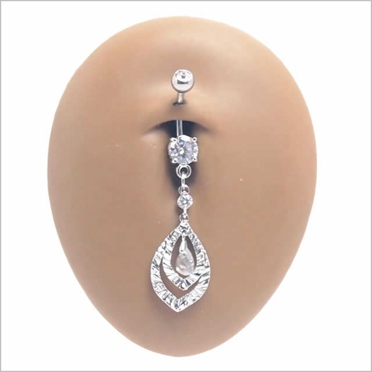 14G CZ ダブルフープダングル | ピアス専門店HOMESLICEPRODUCTIONS | 詳細画像4 