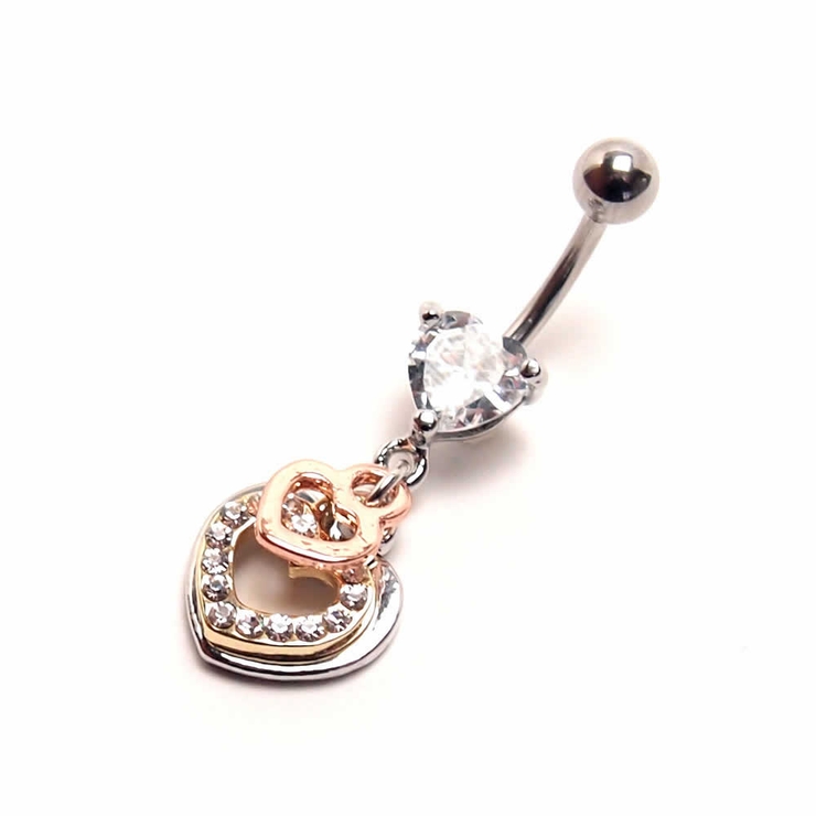 ヘソピアス 14G トリプルパヴェジュエル | ピアス専門店HOMESLICEPRODUCTIONS | 詳細画像2 