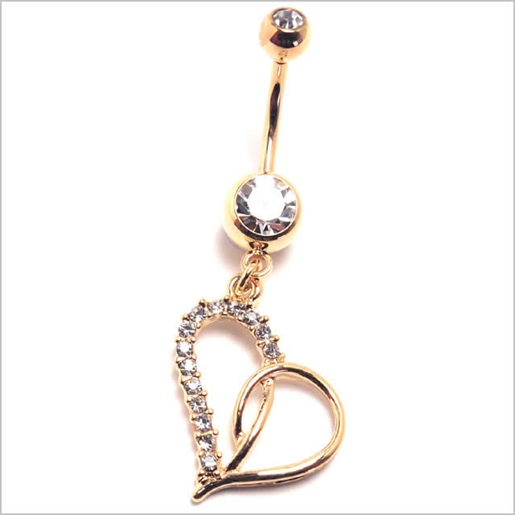 ヘソピアス 14G ゴールドループハート | ピアス専門店HOMESLICEPRODUCTIONS | 詳細画像2 