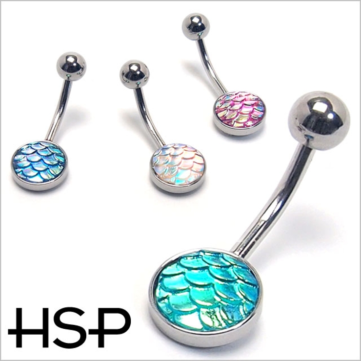 ヘソピアス 14G フィッシュスケール バナナバーベル ボディピアス | ピアス専門店HOMESLICEPRODUCTIONS | 詳細画像2 