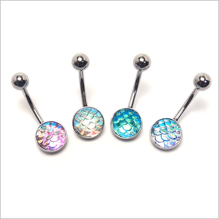 ヘソピアス 14G フィッシュスケール バナナバーベル ボディピアス | ピアス専門店HOMESLICEPRODUCTIONS | 詳細画像8 