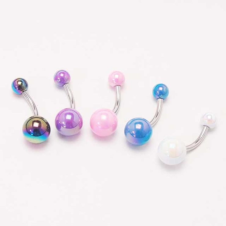 ヘソピアス 14G メタリックコーティングボール | ピアス専門店HOMESLICEPRODUCTIONS | 詳細画像6 