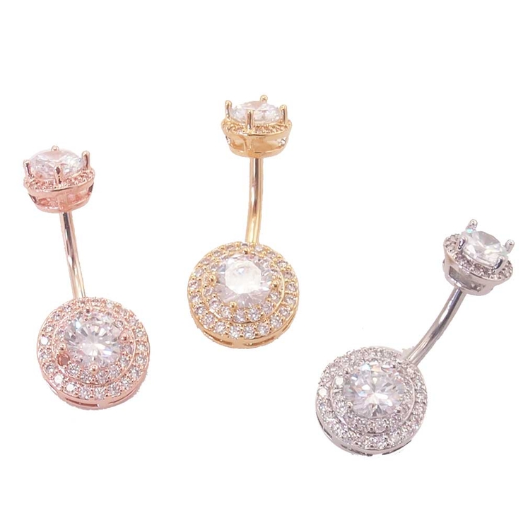 ヘソピアス 14G ダブルティア | ピアス専門店HOMESLICEPRODUCTIONS | 詳細画像1 