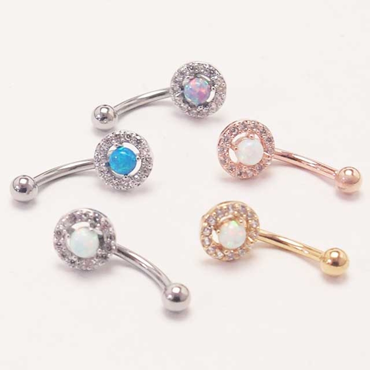 アイブロウ 16G ラウンドジュエル＆オパール | ピアス専門店HOMESLICEPRODUCTIONS | 詳細画像6 