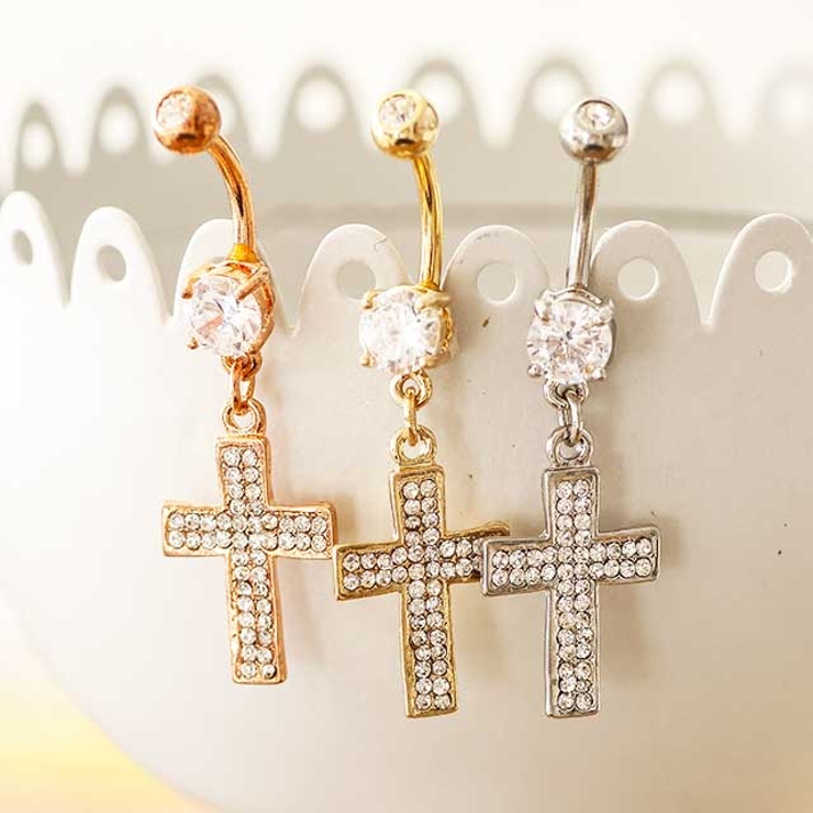 14G ジュエルクロス バナナバーベル【ボディピアス | ピアス専門店HOMESLICEPRODUCTIONS | 詳細画像7 