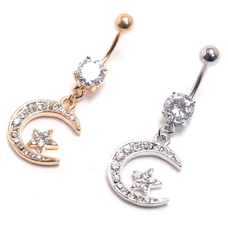 ムーン＆スター バナナバーベル 三日月 | ピアス専門店HOMESLICEPRODUCTIONS | 詳細画像2 