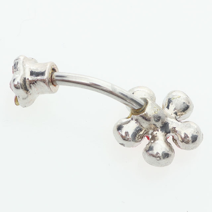 ヘソピアス ダブル6ジュエルフラワー バナナバーベル | ピアス専門店HOMESLICEPRODUCTIONS | 詳細画像10 