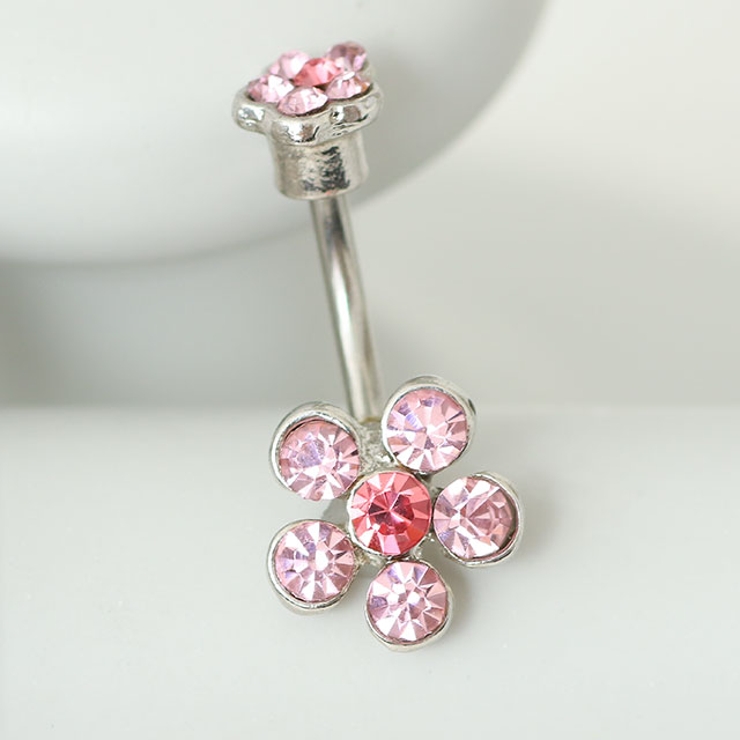 ヘソピアス ダブル6ジュエルフラワー バナナバーベル | ピアス専門店HOMESLICEPRODUCTIONS | 詳細画像12 