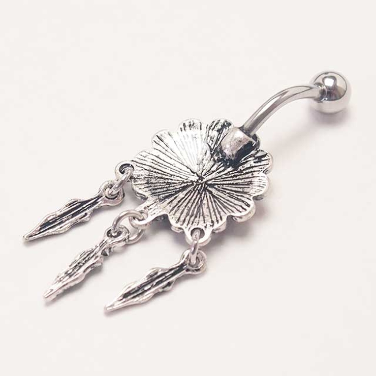 ヘソピアス 14G トライバルフラワー | ピアス専門店HOMESLICEPRODUCTIONS | 詳細画像6 