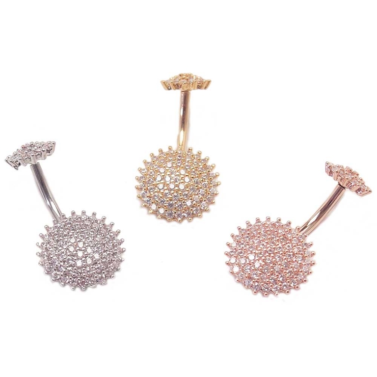 ヘソピアス 14G CZパヴェ | ピアス専門店HOMESLICEPRODUCTIONS | 詳細画像1 