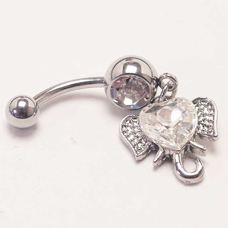 ヘソピアス 14G ハートCZ | ピアス専門店HOMESLICEPRODUCTIONS | 詳細画像4 