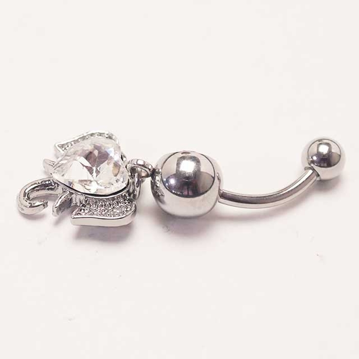 ヘソピアス 14G ハートCZ | ピアス専門店HOMESLICEPRODUCTIONS | 詳細画像5 