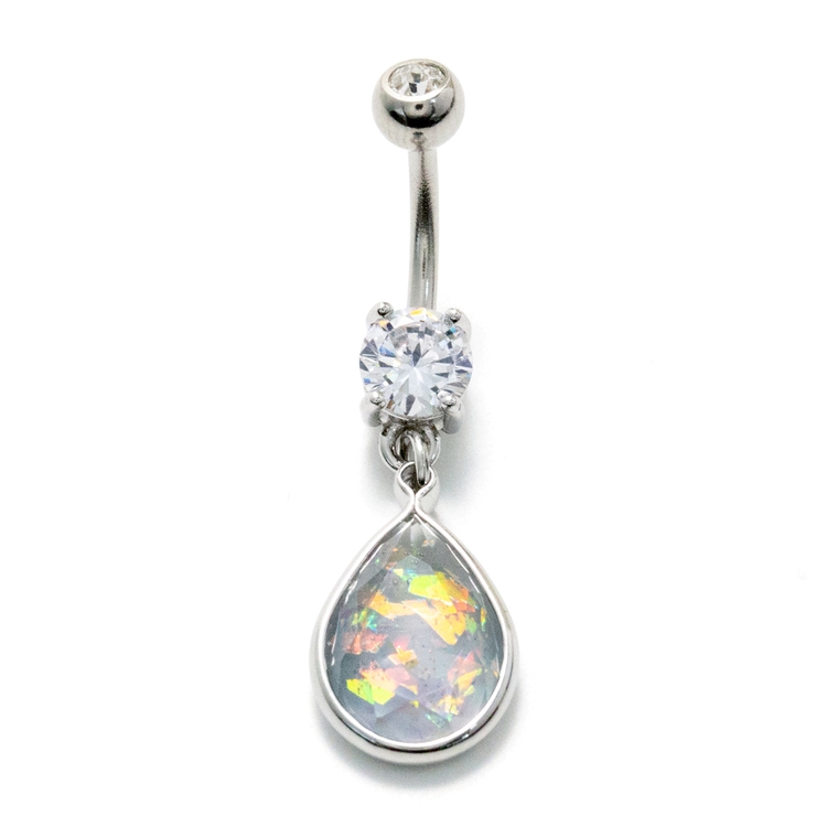 ヘソピアス 14G レインボーグリッター | ピアス専門店HOMESLICEPRODUCTIONS | 詳細画像1 